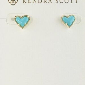 Kendra Scott Blue Heart Earrings - SELLING TO BEST OFFER